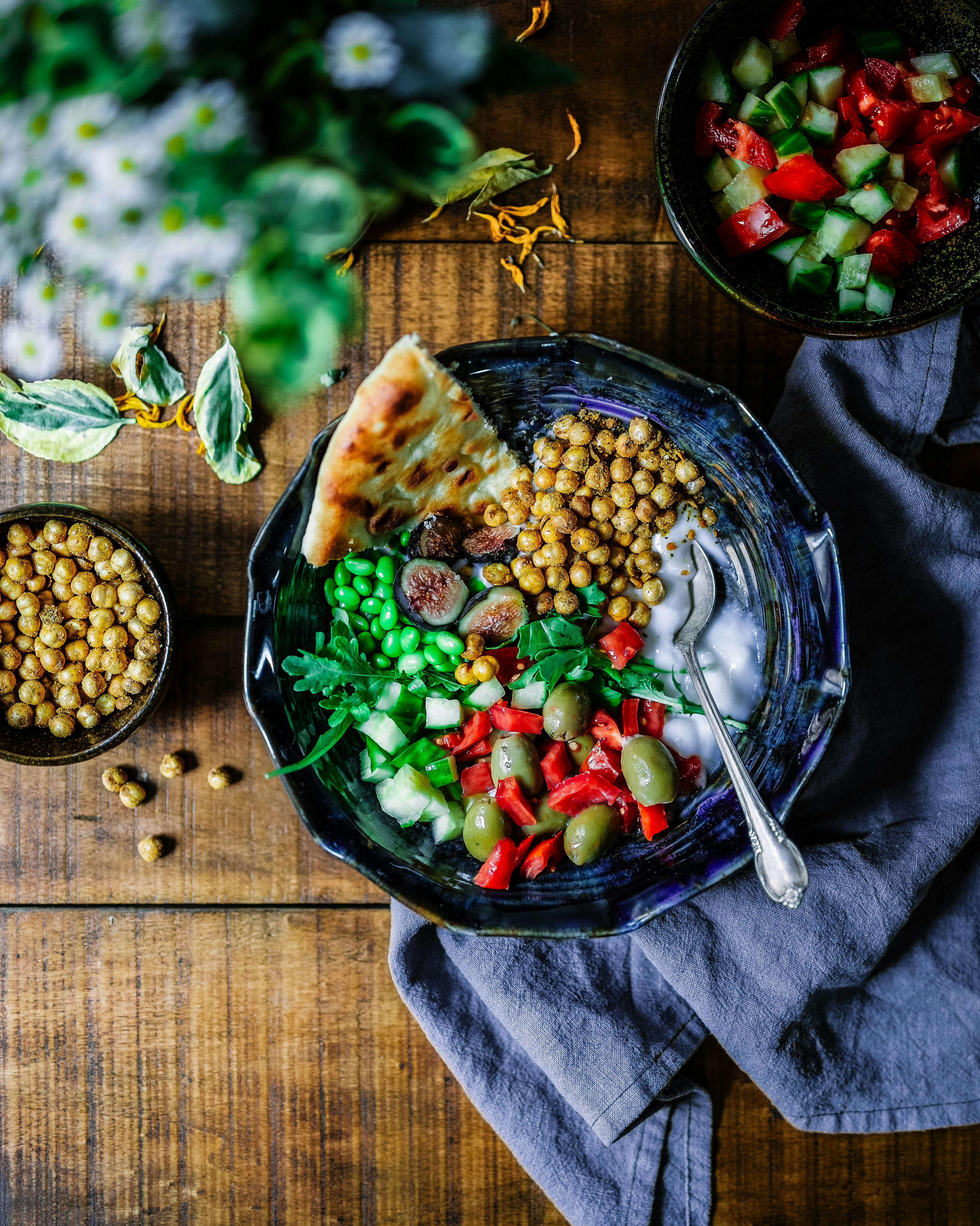 A colorful arrangement of various fresh fruits and vegetables.