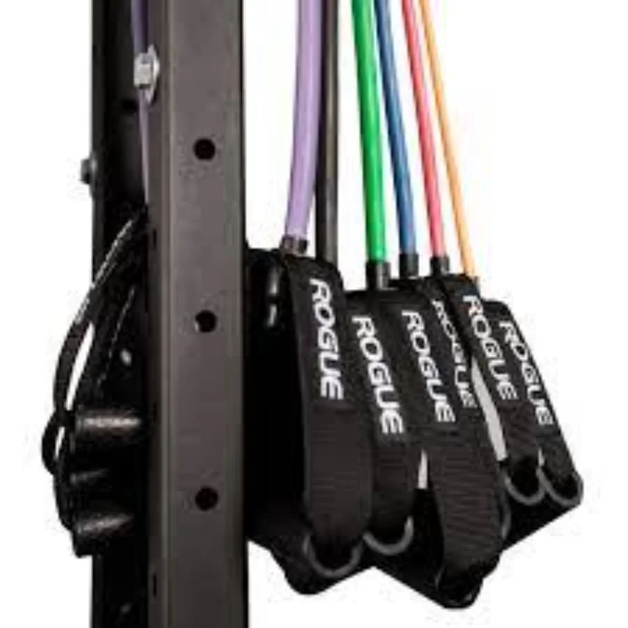 Close-up of Rogue Tube Resistance Bands with handles.