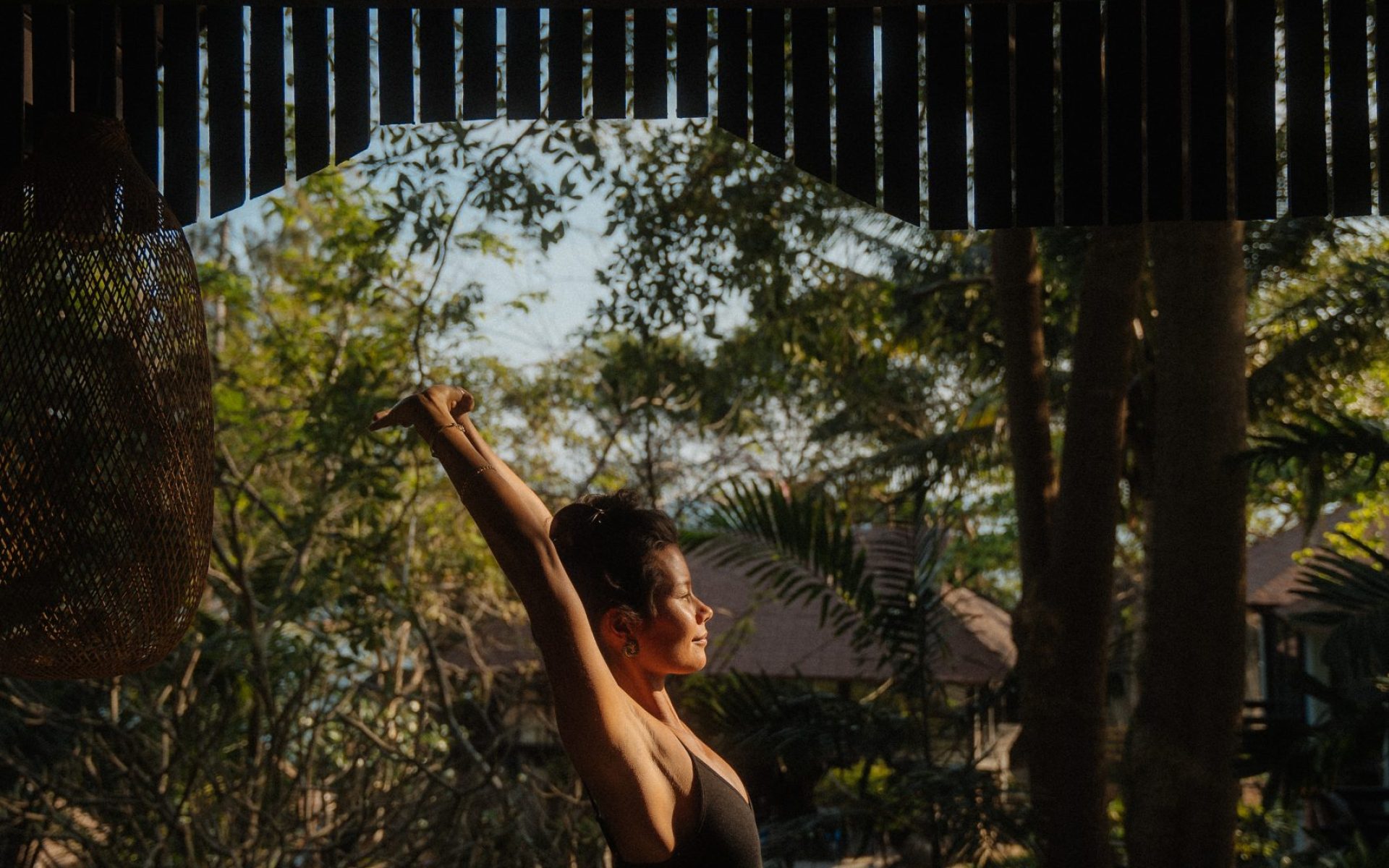 A yogi demonstrating precise physical alignment in a yoga posture.