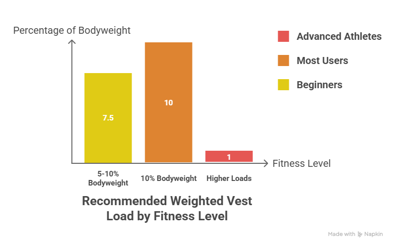 A graphic guide for choosing the best weighted vest based on specific fitness goals.