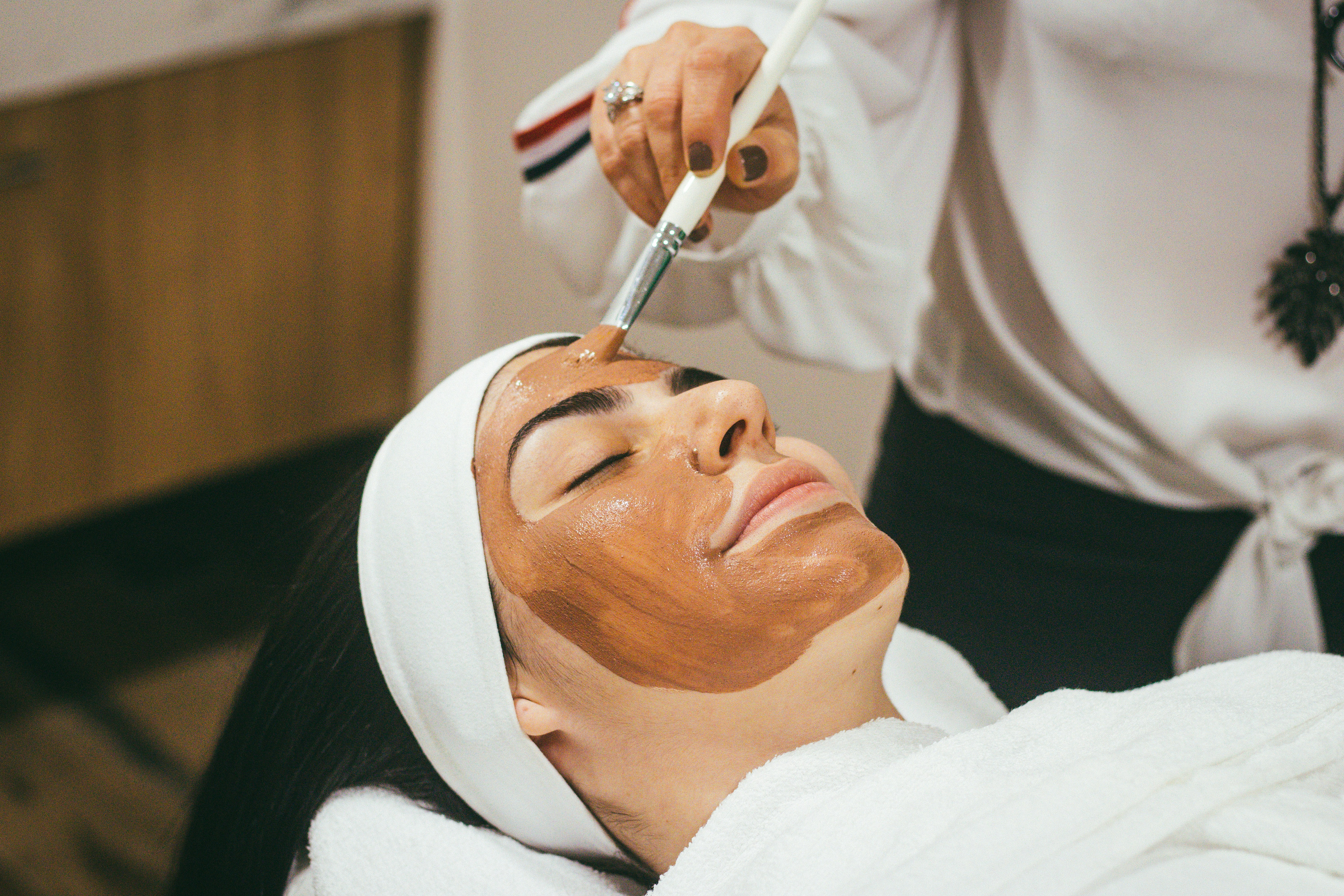 A person with clear, healthy, and glowing facial skin.