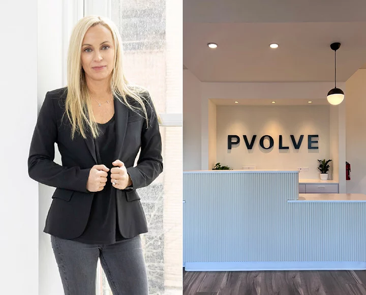Portrait of Julie Cartwright of Pvolve representing the brand's wellness mission.