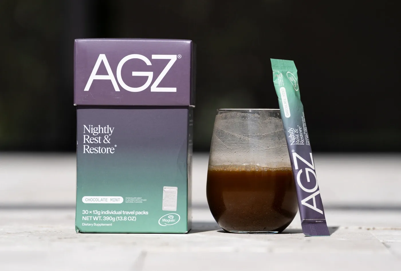 Restorative adaptogen powder blend featuring reishi and magnesium.