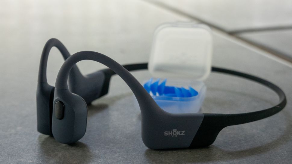 Shokz OpenSwim Pro bone conduction headphones designed specifically for athletic swimming.