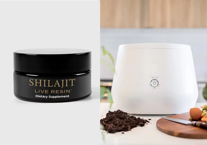 A small jar of Cymbiotika shilajit resin supplement.