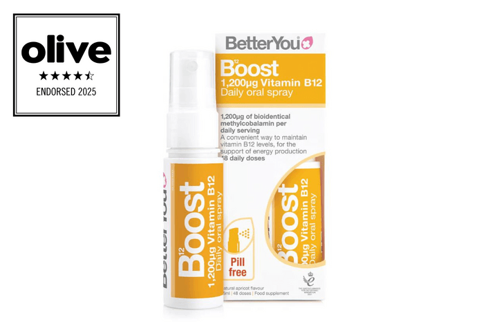 BetterYou Boost B12 Daily Oral Spray 1200mcg bottle.