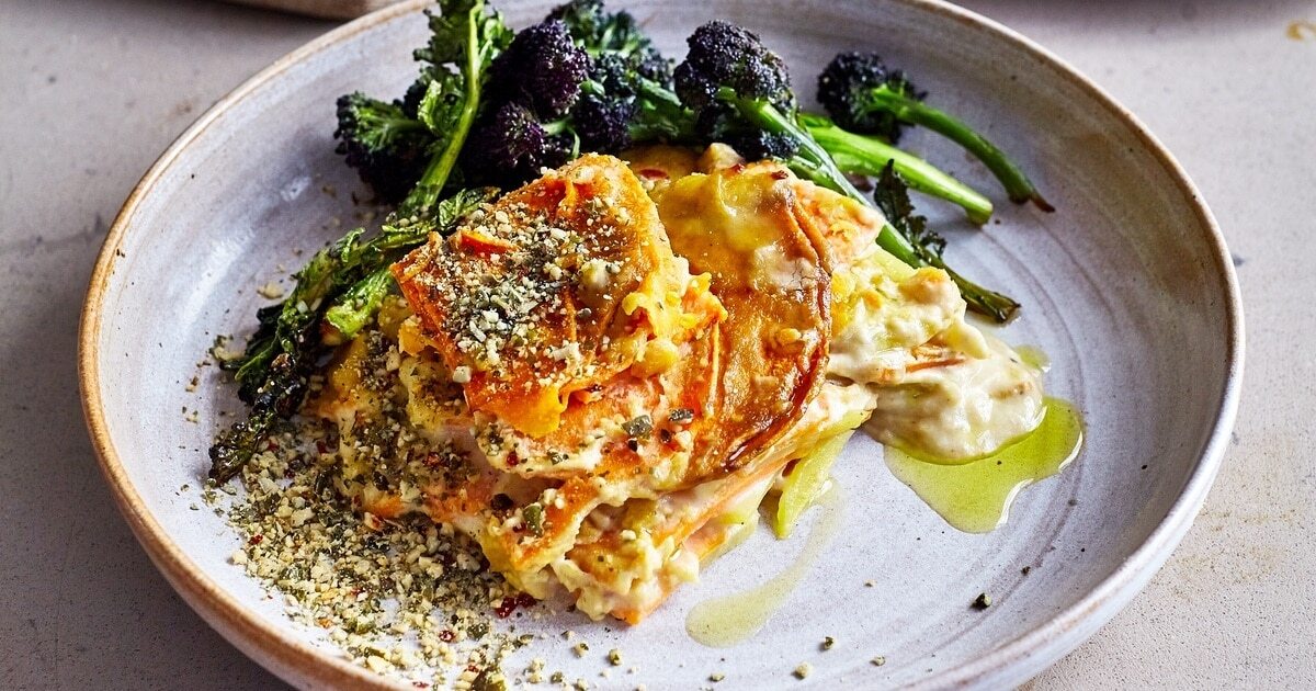 Spicy Plant-Based Sweet Potato Dauphinoise Recipe