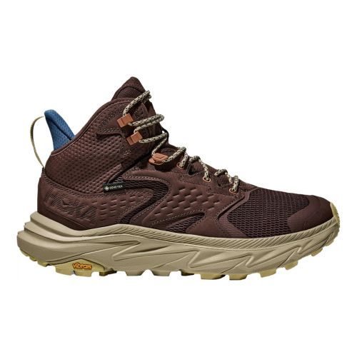 Hoka Anacapa 2 Mid GTX hiking boots in a neutral tan color.